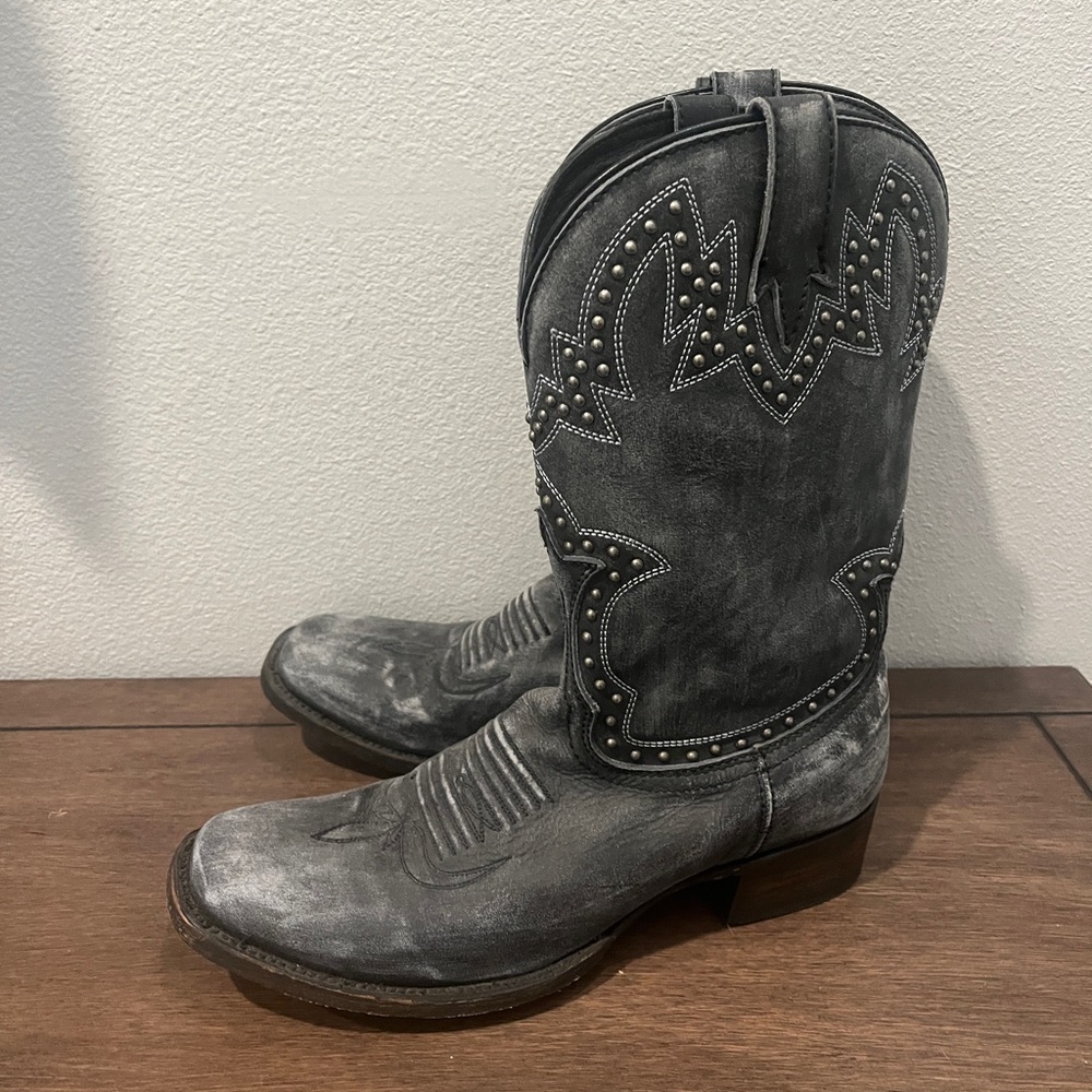 EUC Caborca Silver by Liberty Black leather Boots, size 10